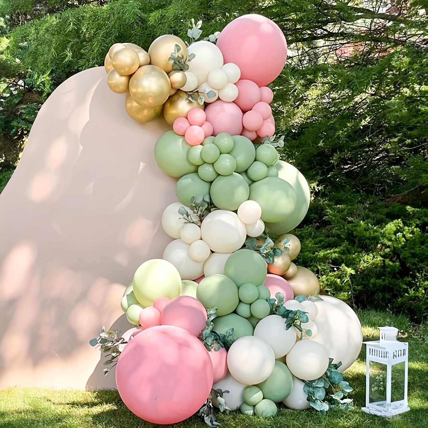 Baby Nursery Jungle Theme - 70pcs Sage Green Olive Green Balloons