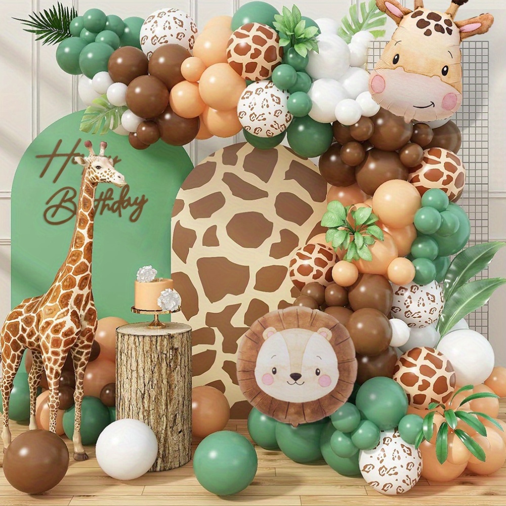 Baby Nursery Jungle Theme - 1Set Forest Animal Balloons Garland Arch