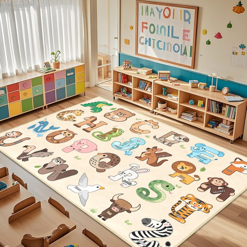Baby Nursery Game - VIKAMA Animal Alphabet Kids Play Rug