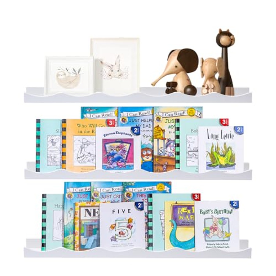 Baby Nursery Floating Shelves - Floating Bookshelf for,Floating Shelves for Wall