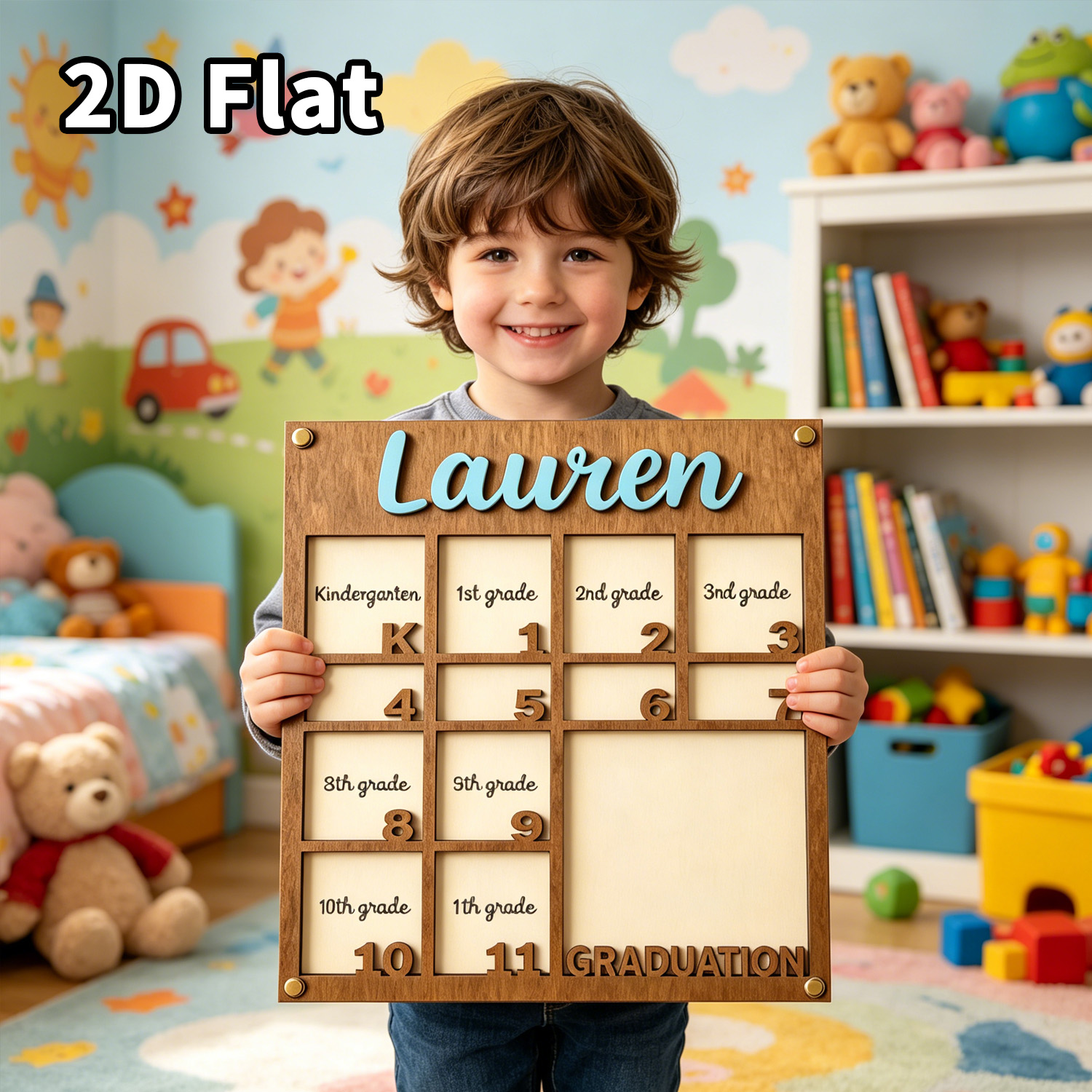 Baby Nursery Decorations - 1Pc Custom Grade Photo Frame Wooden