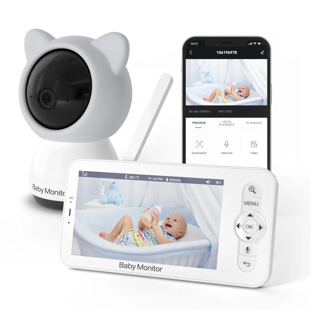 Baby Nursery Mobile - Babystar 5 Inch Wifi Baby Monitor