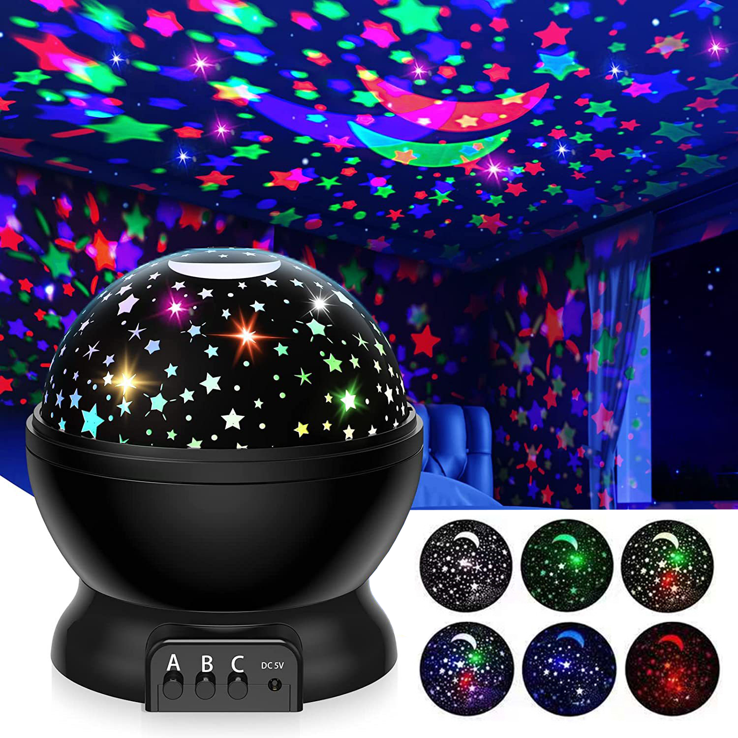 Baby Nursery Table - Night Lamp Projector Starry Sky Night