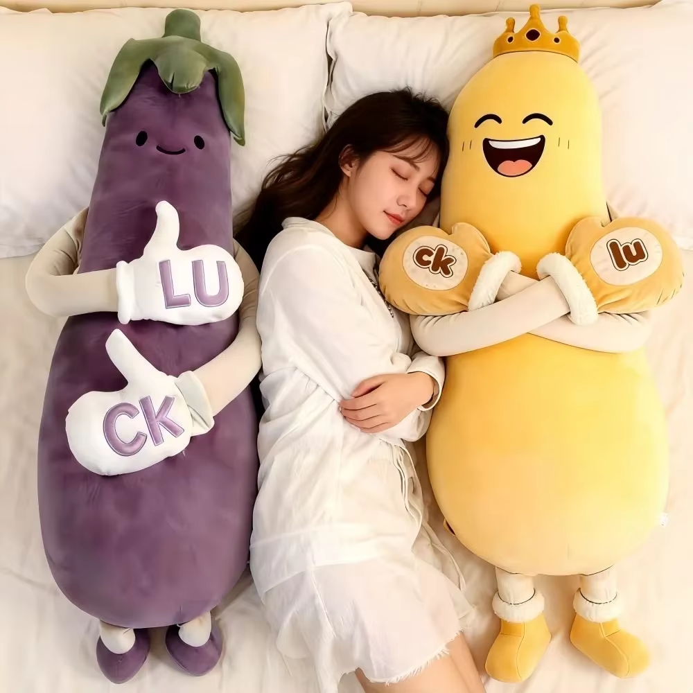 Baby Nursery Game - Squishy Eggplant Mango Baby Pillow Patting