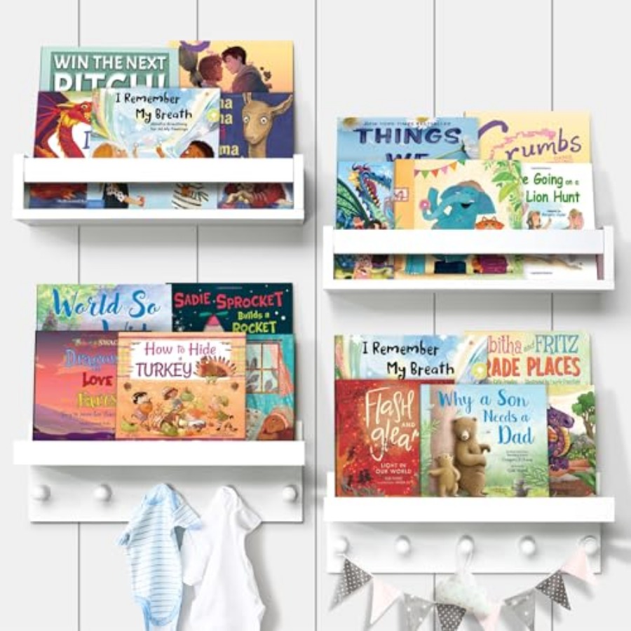 Set of Four Floating Book Shel - Baby Nursery Floating Shelves recensie en prijs