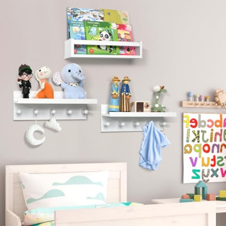 Set of Four Floating Book Shel - Baby Nursery Floating Shelves recensie en prijs