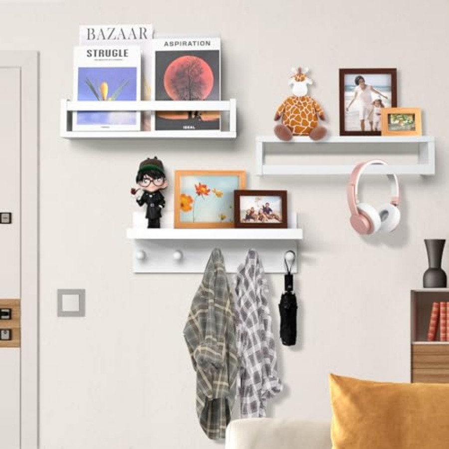 Set of Four Floating Book Shel - Baby Nursery Floating Shelves recensie en prijs