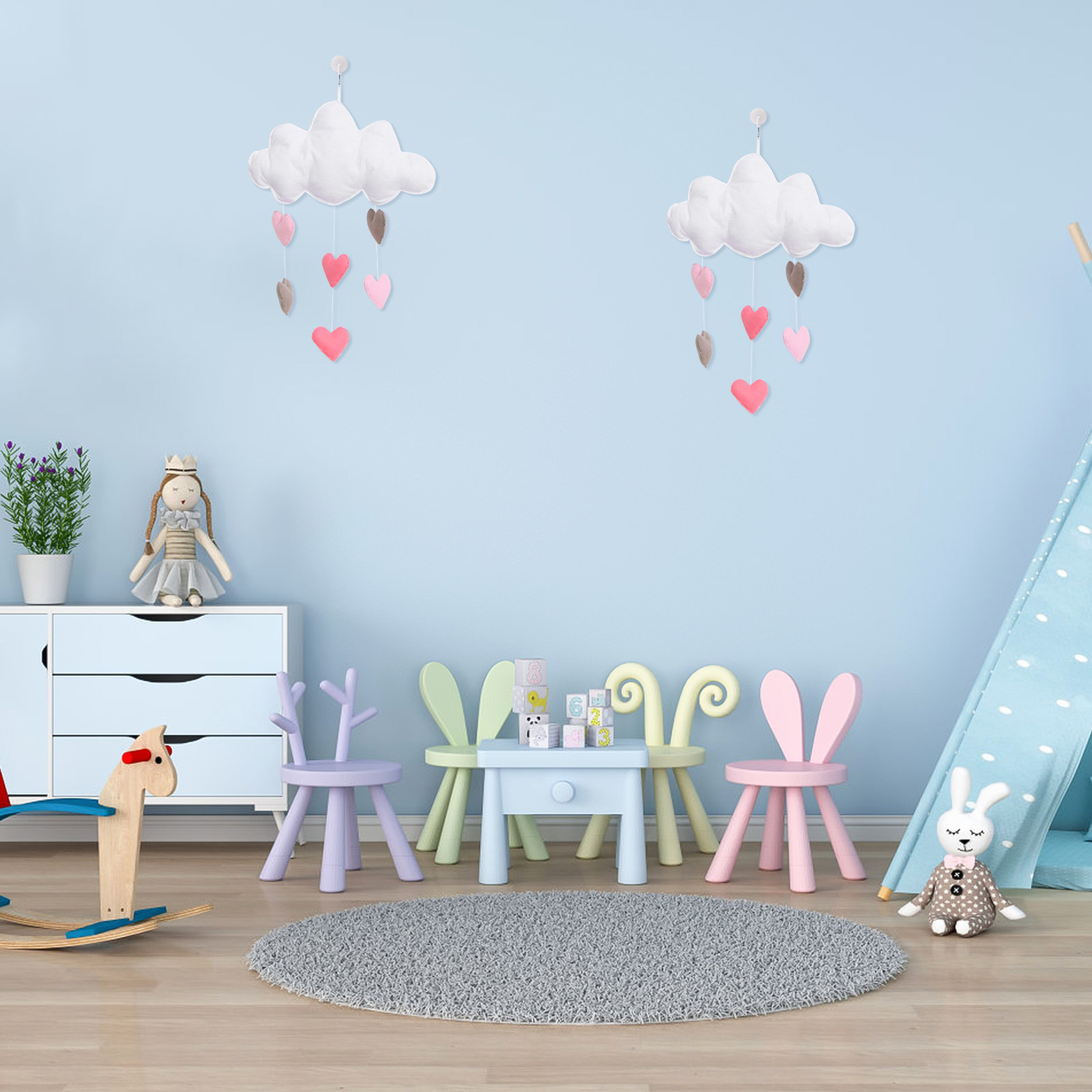 Cloud Hanging Decor with Love  - Baby Nursery Hooks recensie en prijs