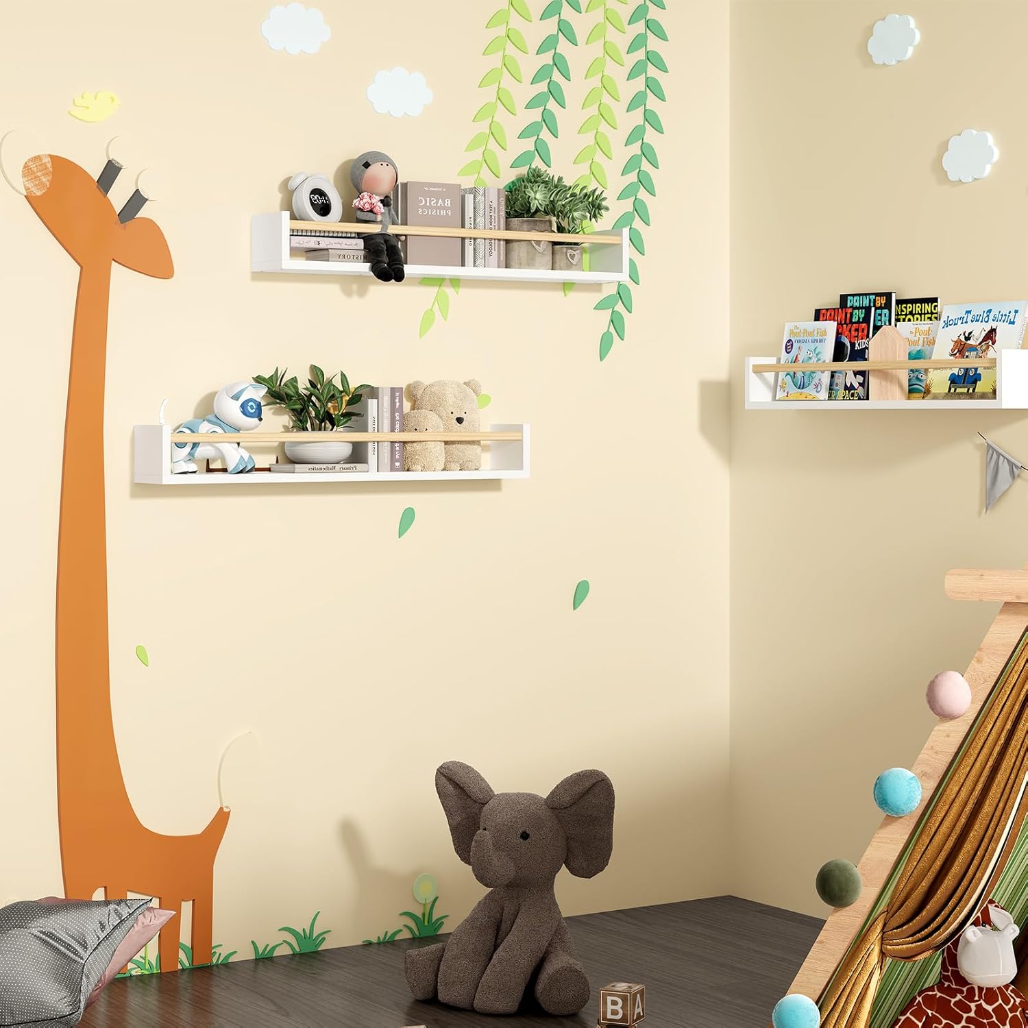 Nursery Book Shelves, 23.6 Inc - Baby Nursery Floating Shelves recensie en prijs