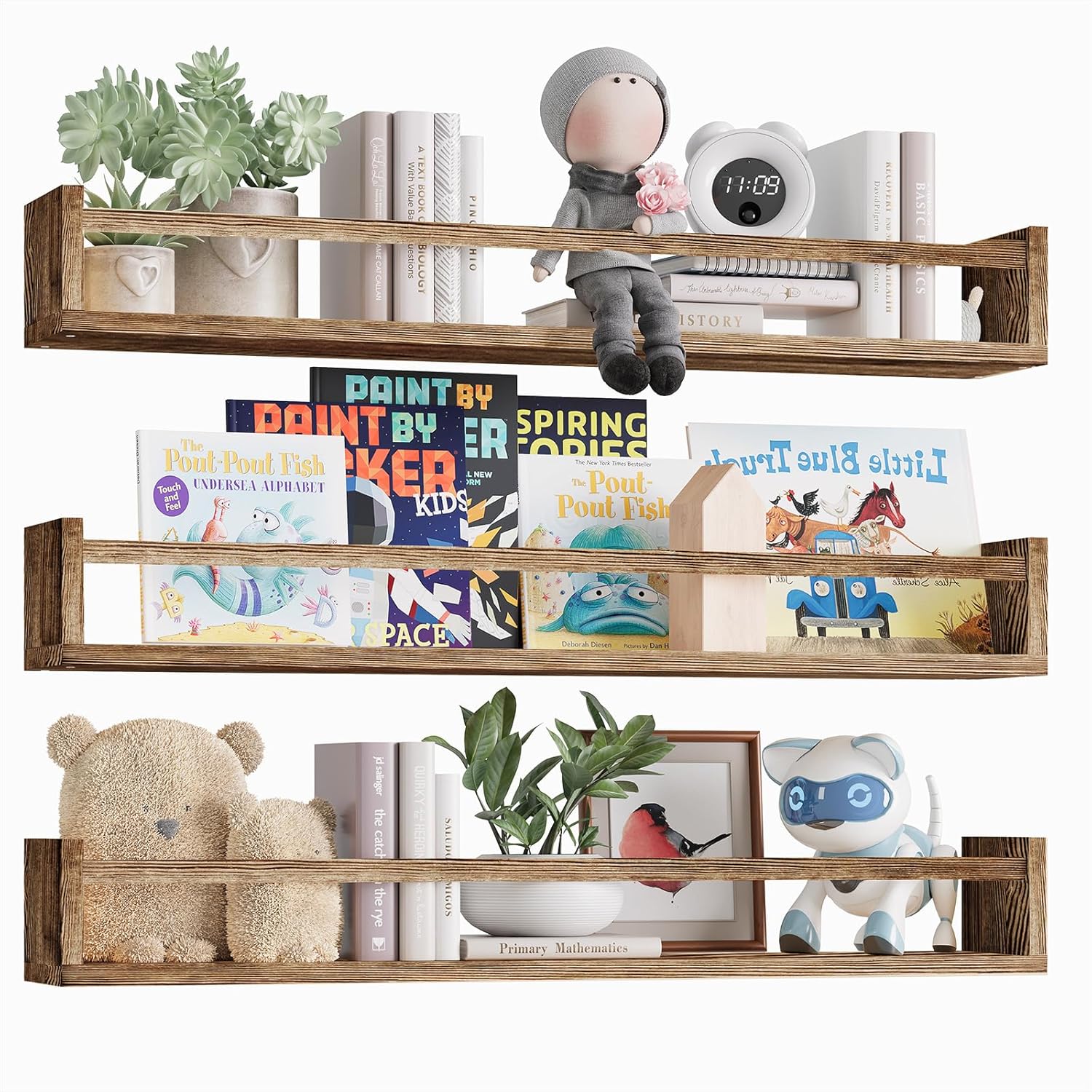 Nursery Book Shelves for Kids  - Baby Nursery Floating Shelves recensie en prijs