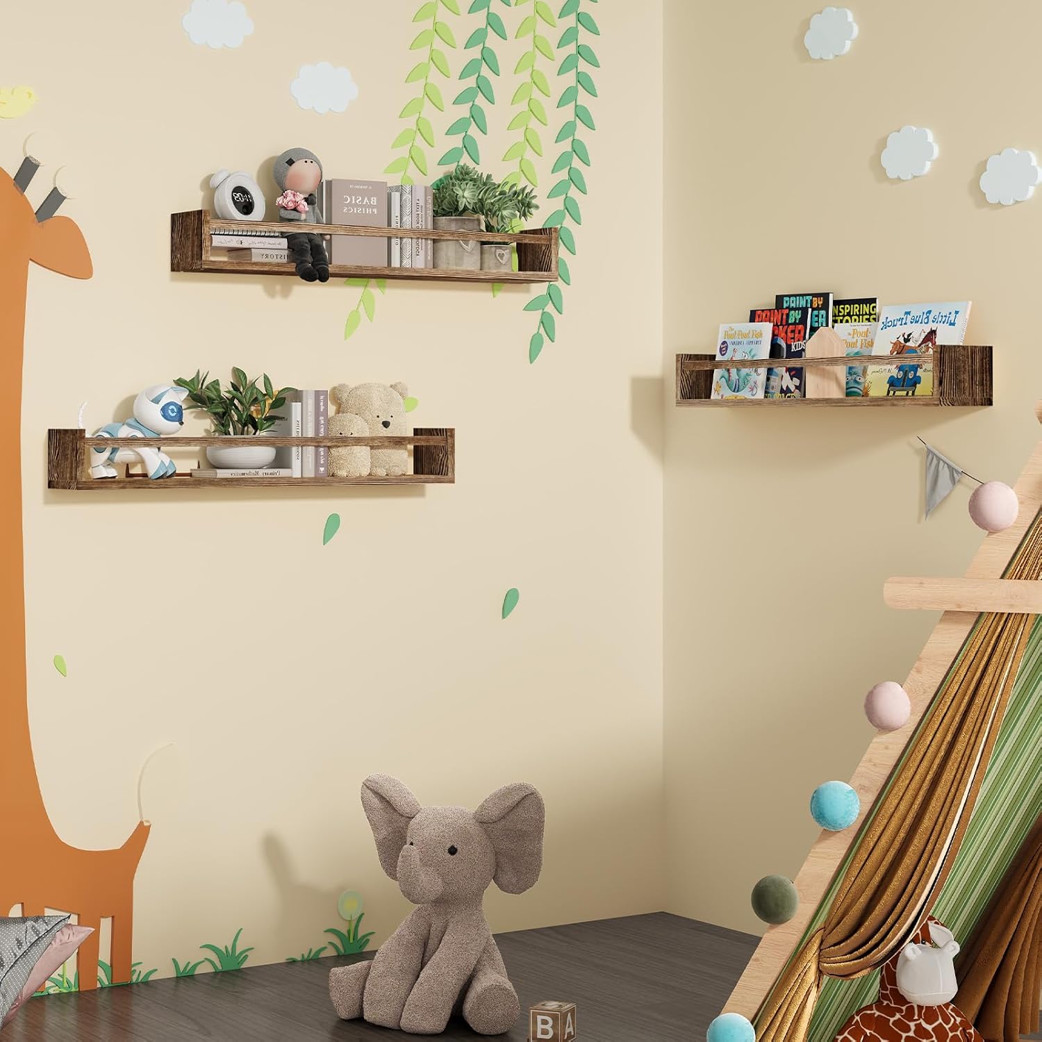 Nursery Book Shelves for Kids  - Baby Nursery Floating Shelves recensie en prijs