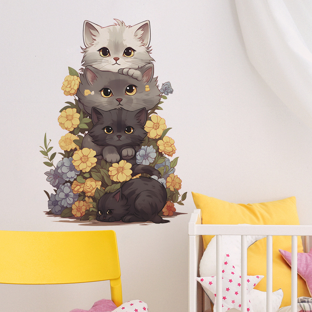 Cute Cat Vinyl Child Wall Stic - Baby Nursery Ideas Girl recensie en prijs