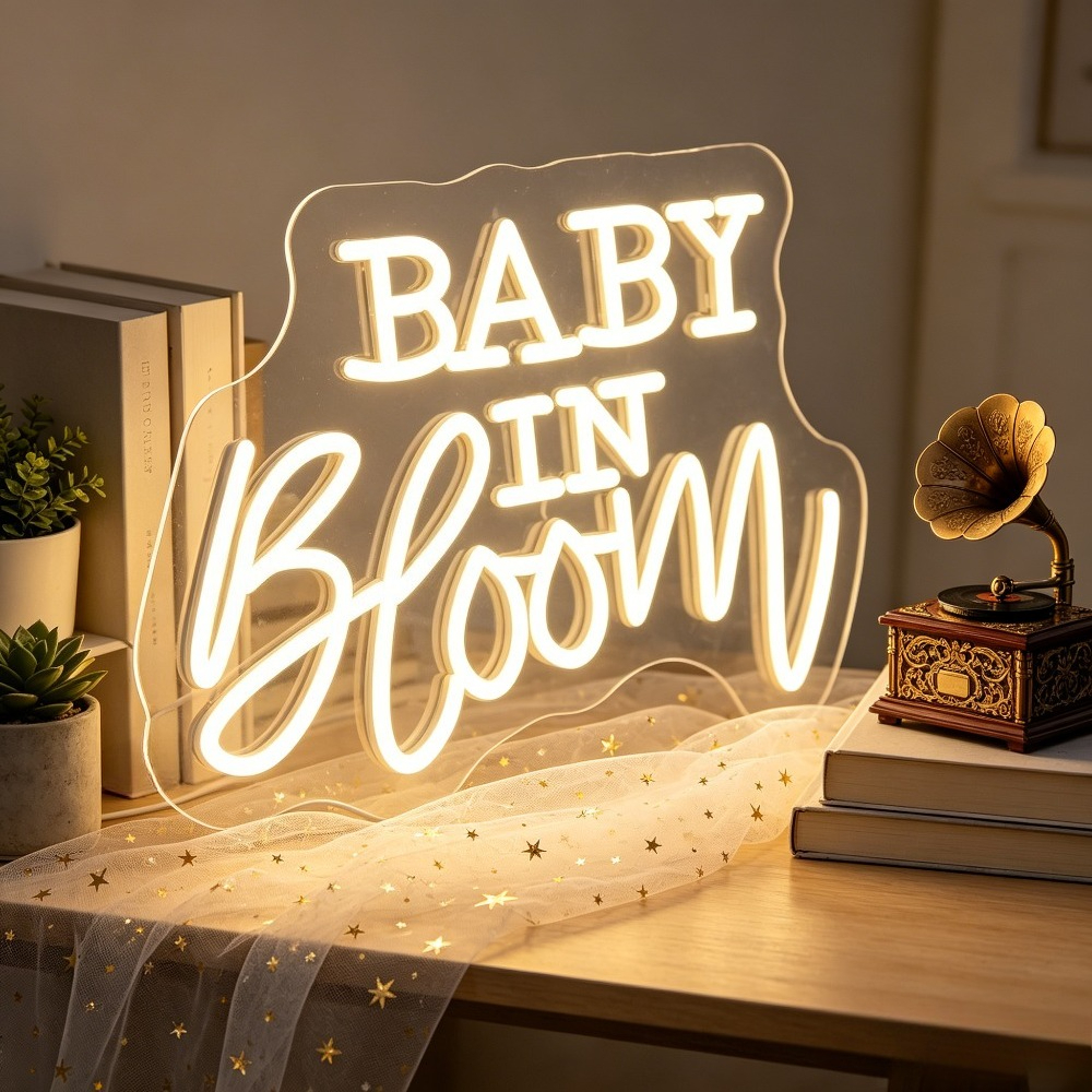 Neon Sign Baby In Bloom LED Wa - Baby Nursery Table recensie en prijs