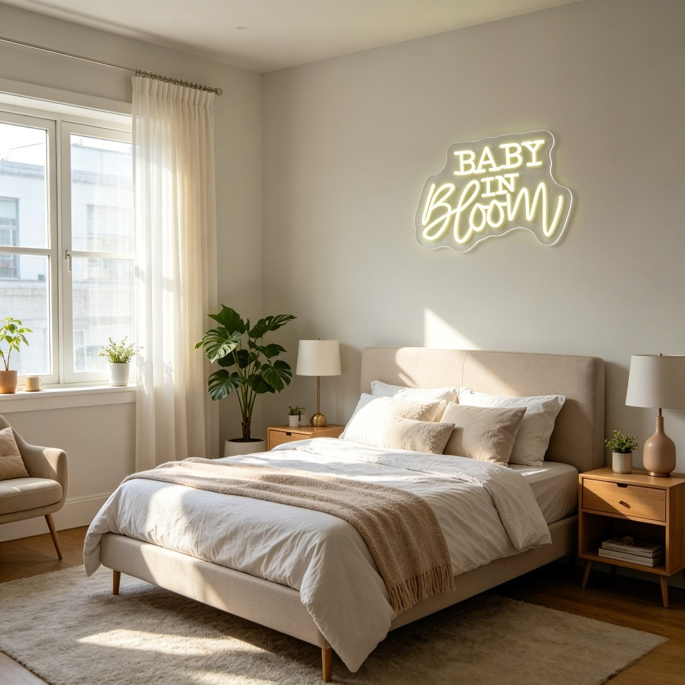 Neon Sign Baby In Bloom LED Wa - Baby Nursery Table recensie en prijs