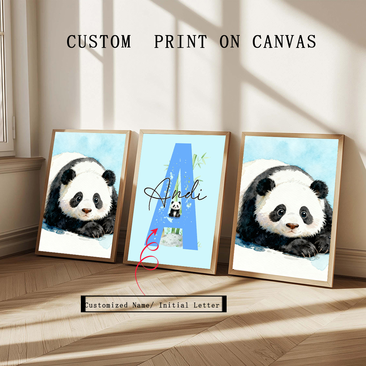 3pcs Personalized Panda Nurser - Baby Nursery Decorations recensie en prijs