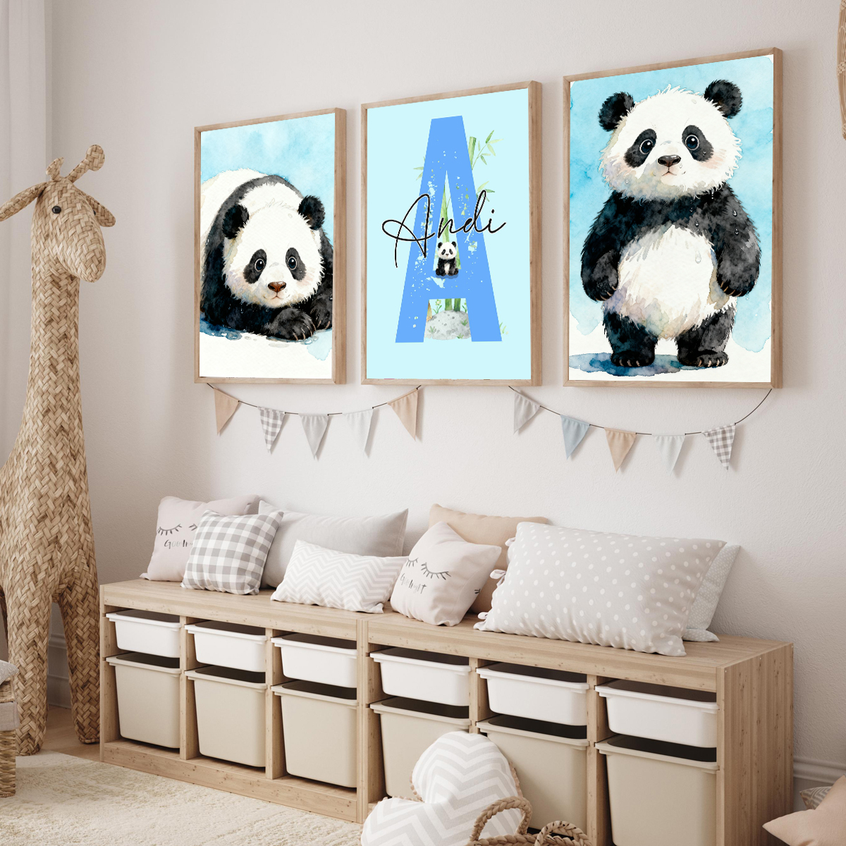3pcs Personalized Panda Nurser - Baby Nursery Decorations recensie en prijs