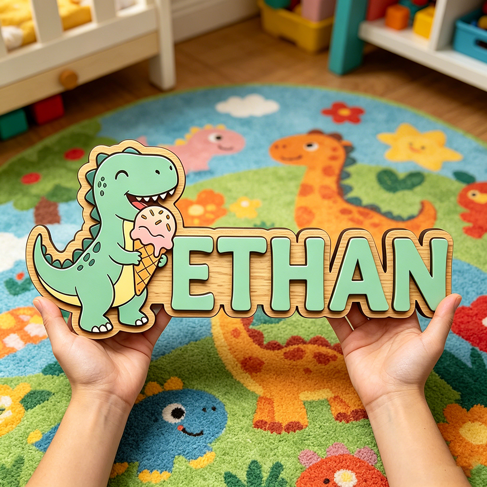 Whimsical Ice Cream Dinosaur C - Baby Nursery Decorations recensie en prijs