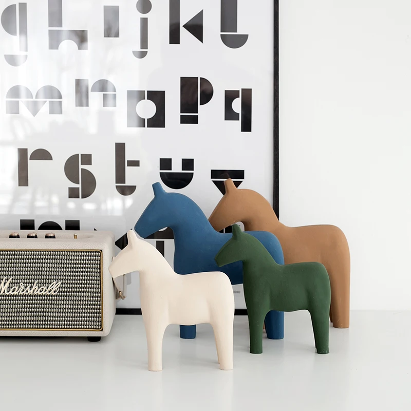 Nordic Wooden Horse Ornaments  - Baby Nursery Table recensie en prijs