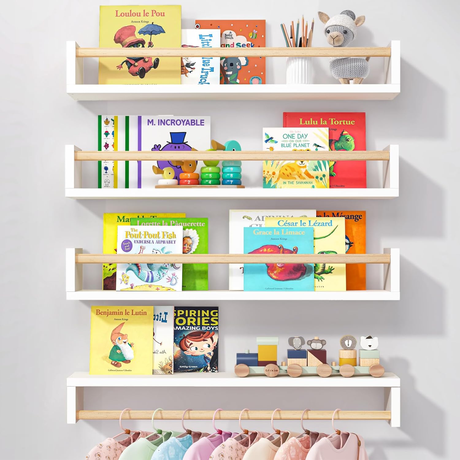 Nursery Book Shelves, 23.6 Inc - Baby Nursery Floating Shelves recensie en prijs