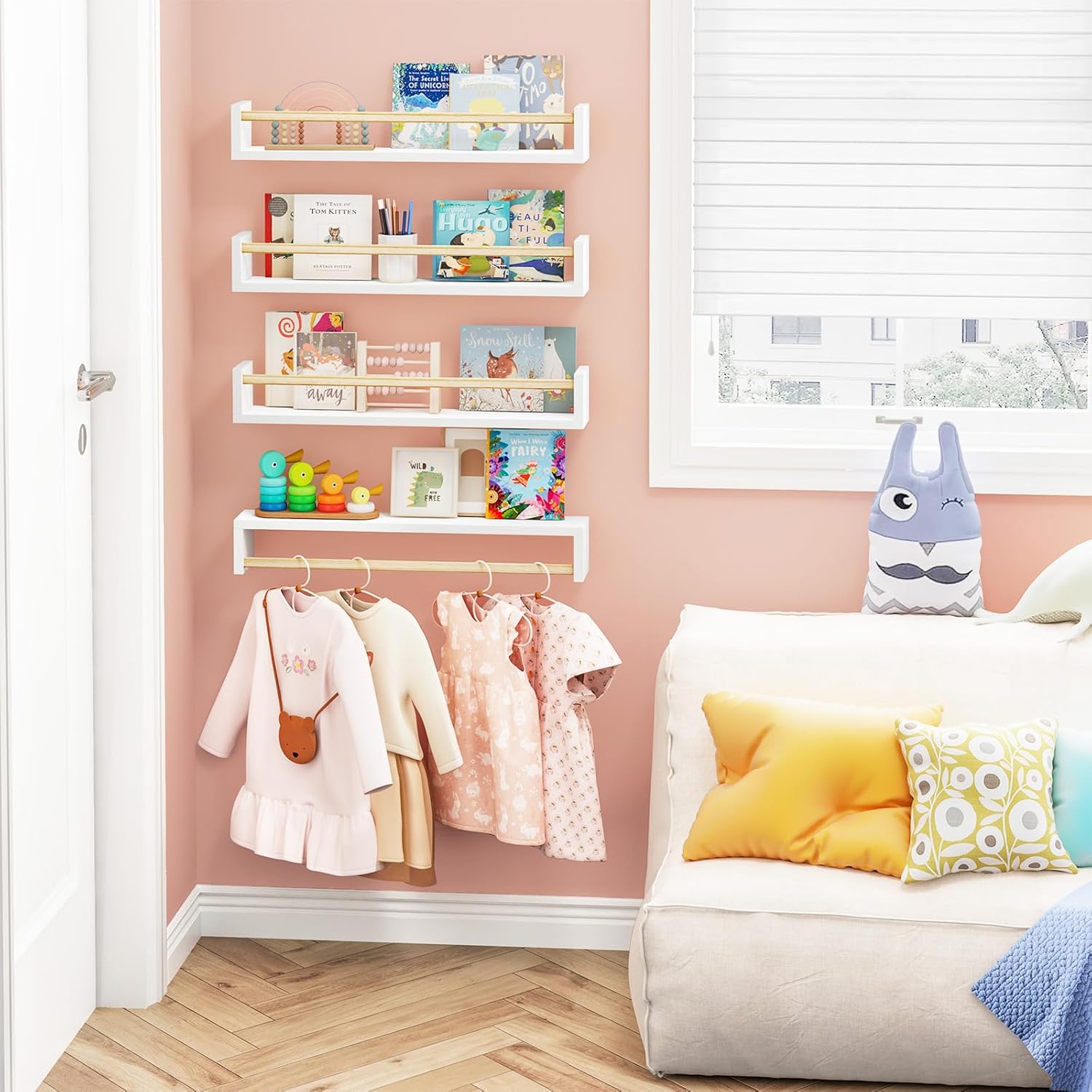 Nursery Book Shelves, 23.6 Inc - Baby Nursery Floating Shelves recensie en prijs