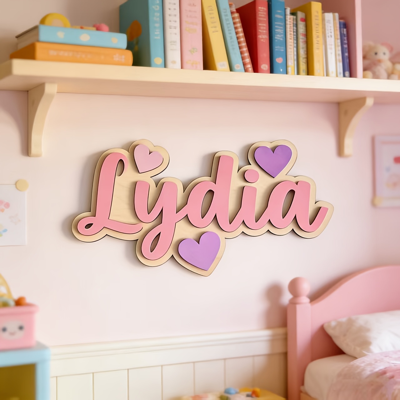 Personalized Gradient Heart Na - Baby Nursery Decorations recensie en prijs