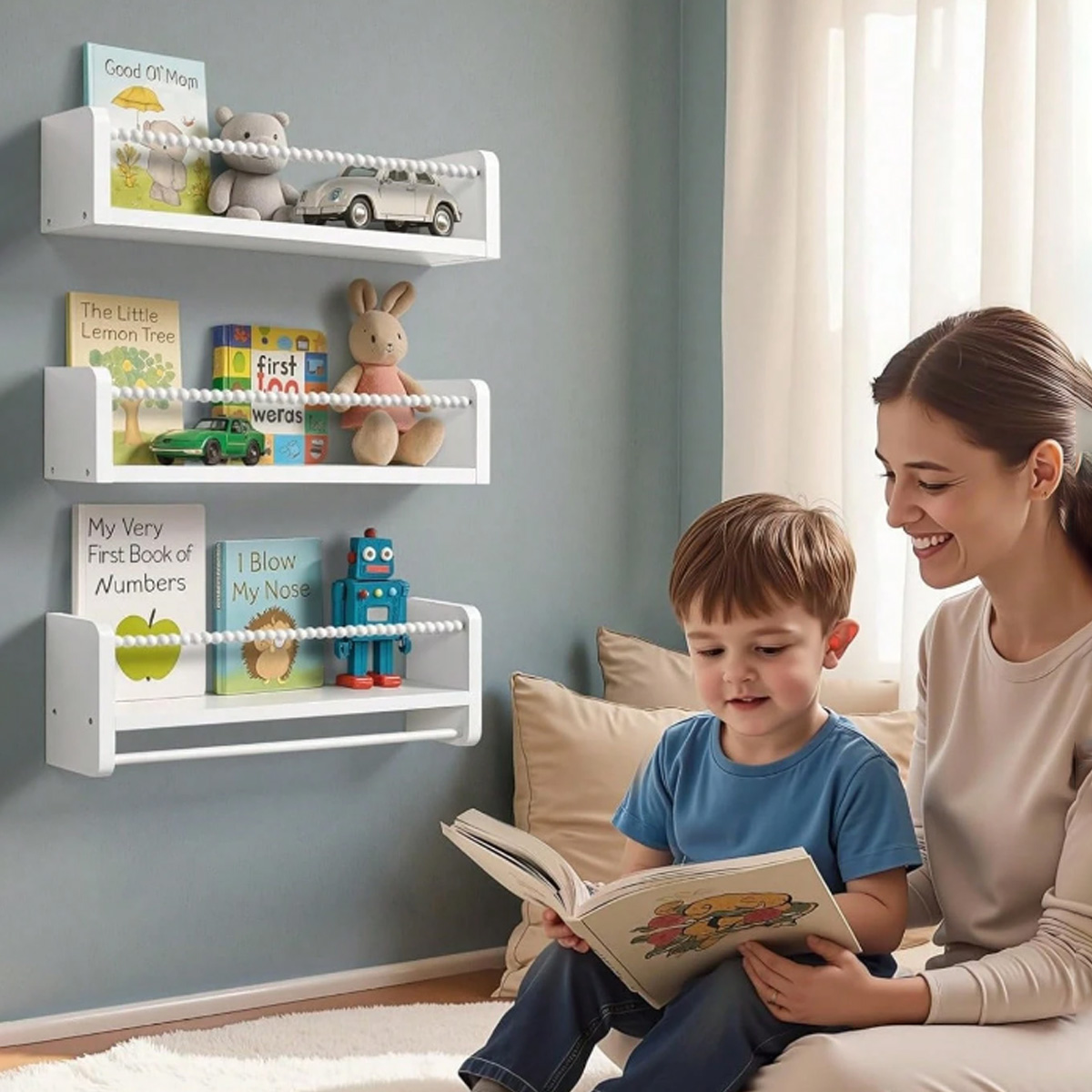 Nursery Book Shelves ,15.7 Inc - Baby Nursery Floating Shelves recensie en prijs