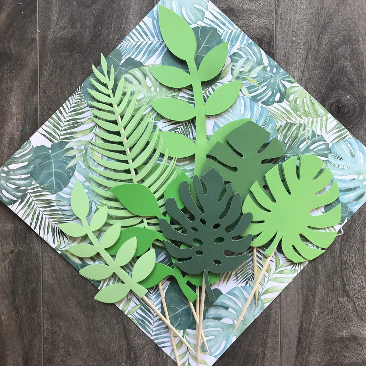 7Pcs Glittery Tropical Leaves  - Baby Nursery Jungle Theme recensie en prijs