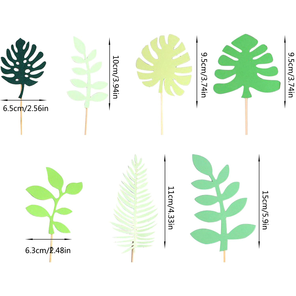 7Pcs Glittery Tropical Leaves  - Baby Nursery Jungle Theme recensie en prijs