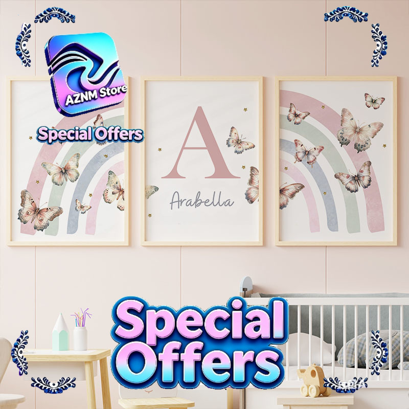 Pink Rainbow Butterfly Custom  - Baby Nursery Name Wall Art recensie en prijs