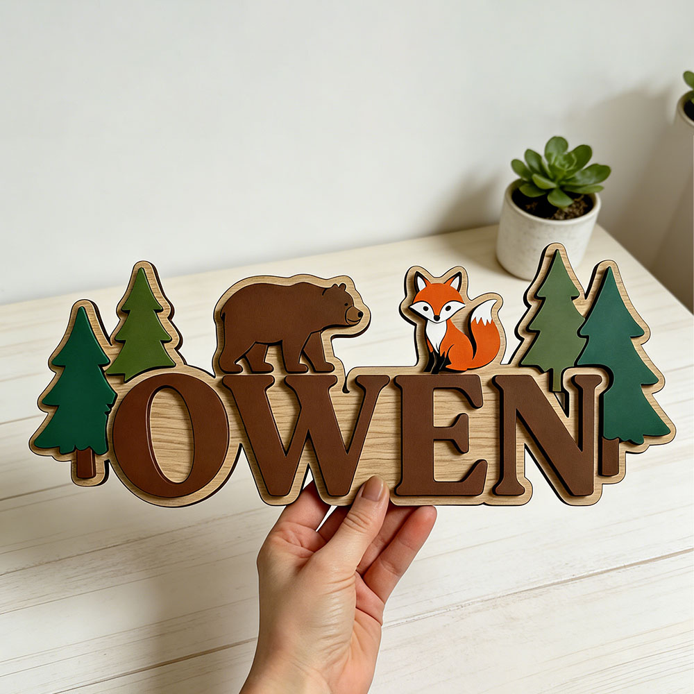 Custom Woodland Forest Bear Fo - Baby Nursery Jungle Theme recensie en prijs