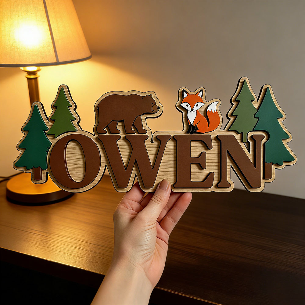 Custom Woodland Forest Bear Fo - Baby Nursery Jungle Theme recensie en prijs