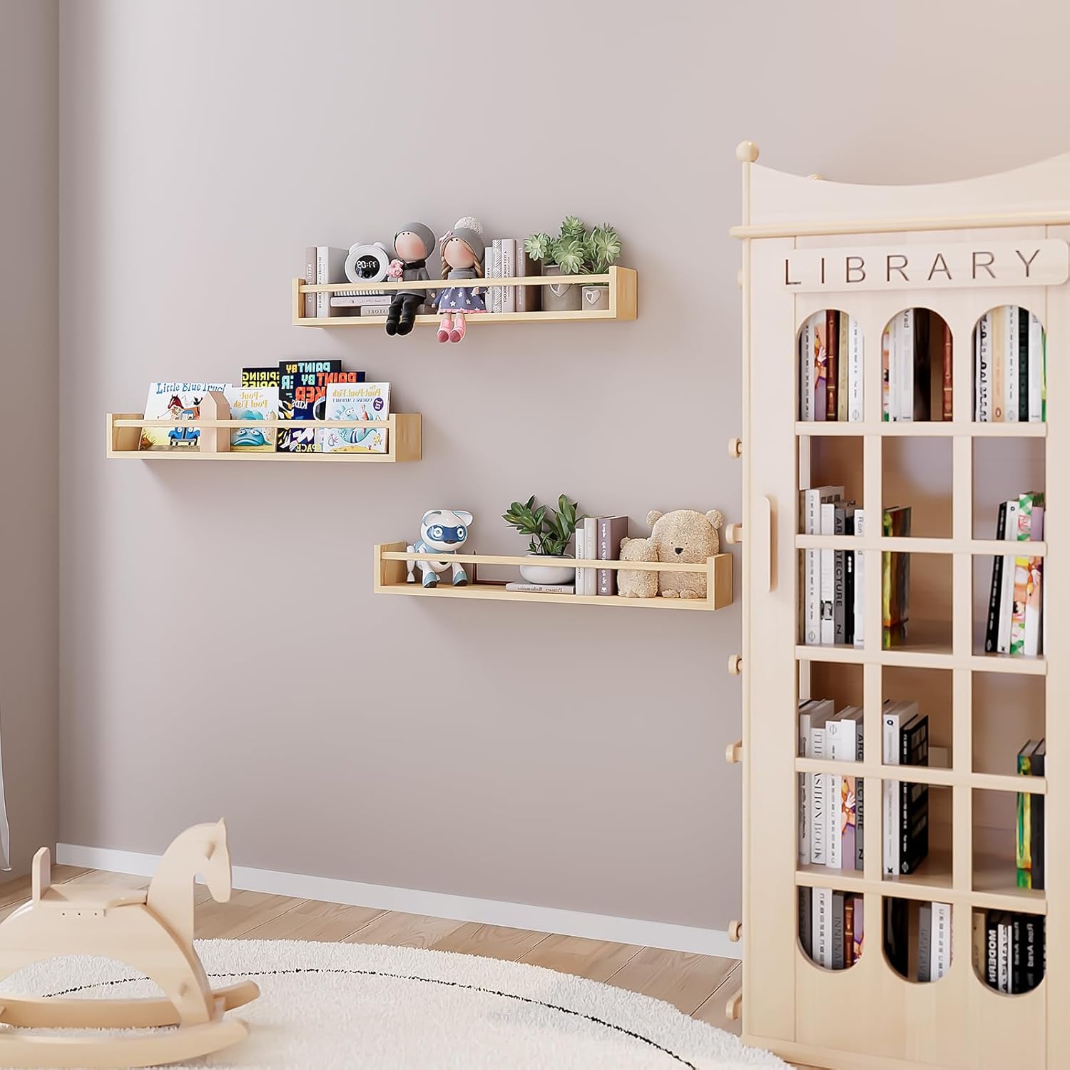 Nursery Book Shelves, 23.6 Inc - Baby Nursery Floating Shelves recensie en prijs