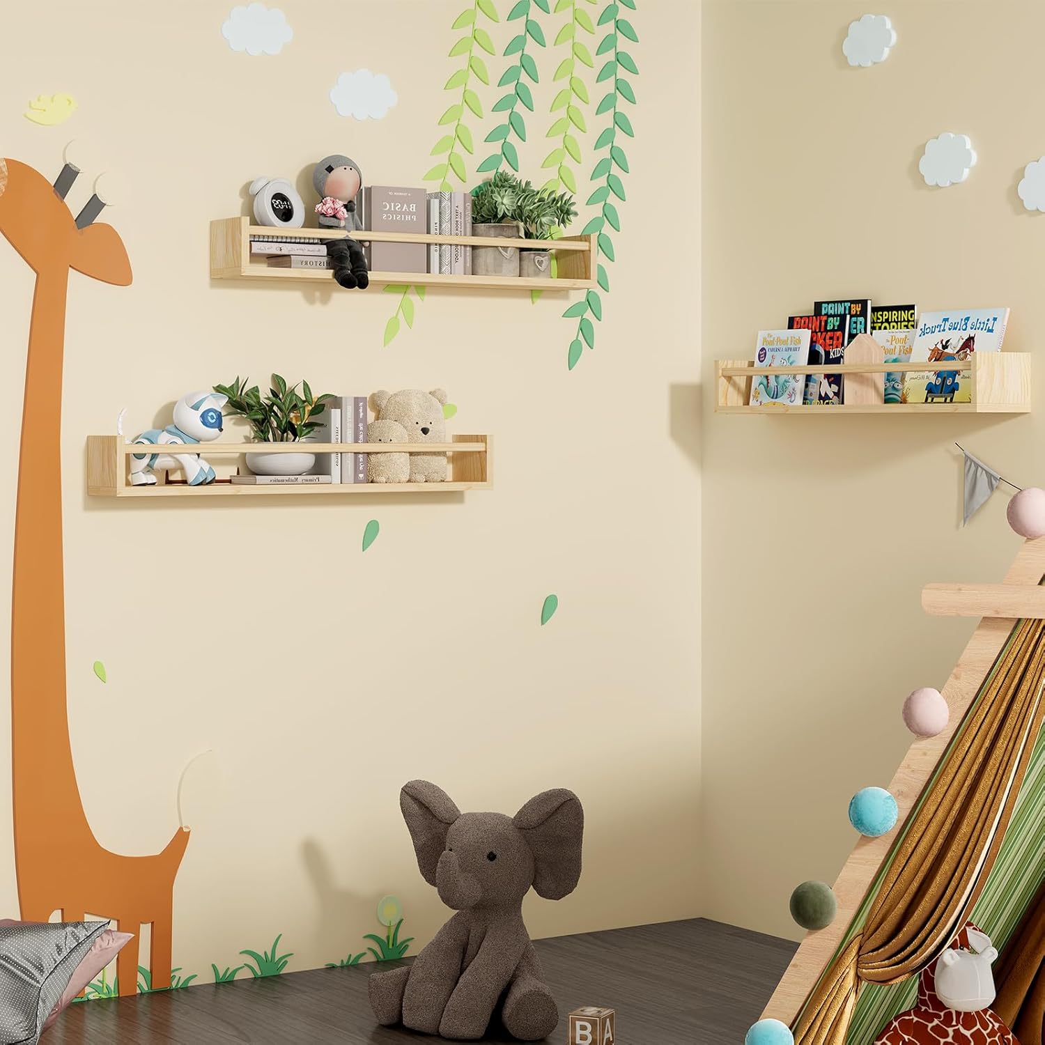 Nursery Book Shelves, 23.6 Inc - Baby Nursery Floating Shelves recensie en prijs