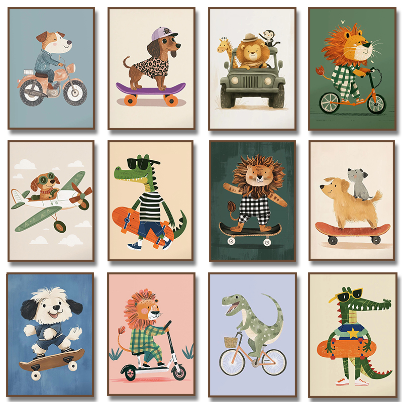 Dog Airplane Lion in Car Anima - Baby Nursery Room recensie en prijs