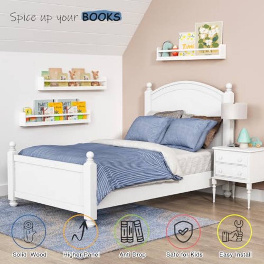 Harwaya Toddler Wall Bookshelf - Baby Nursery Floating Shelves recensie en prijs