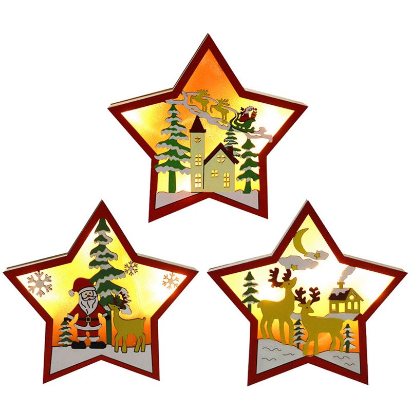 AA05 3 PCS LED Wood Star Night - Baby Nursery Table recensie en prijs