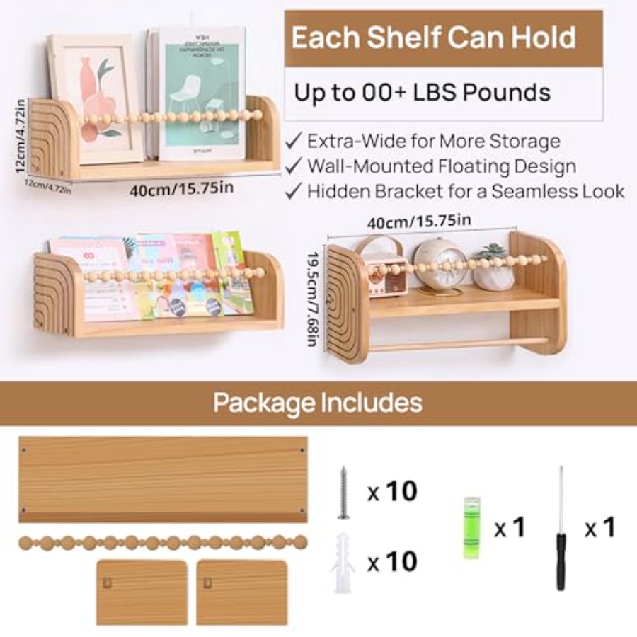 Floating Nursery Shelves - Set - Baby Nursery Floating Shelves recensie en prijs