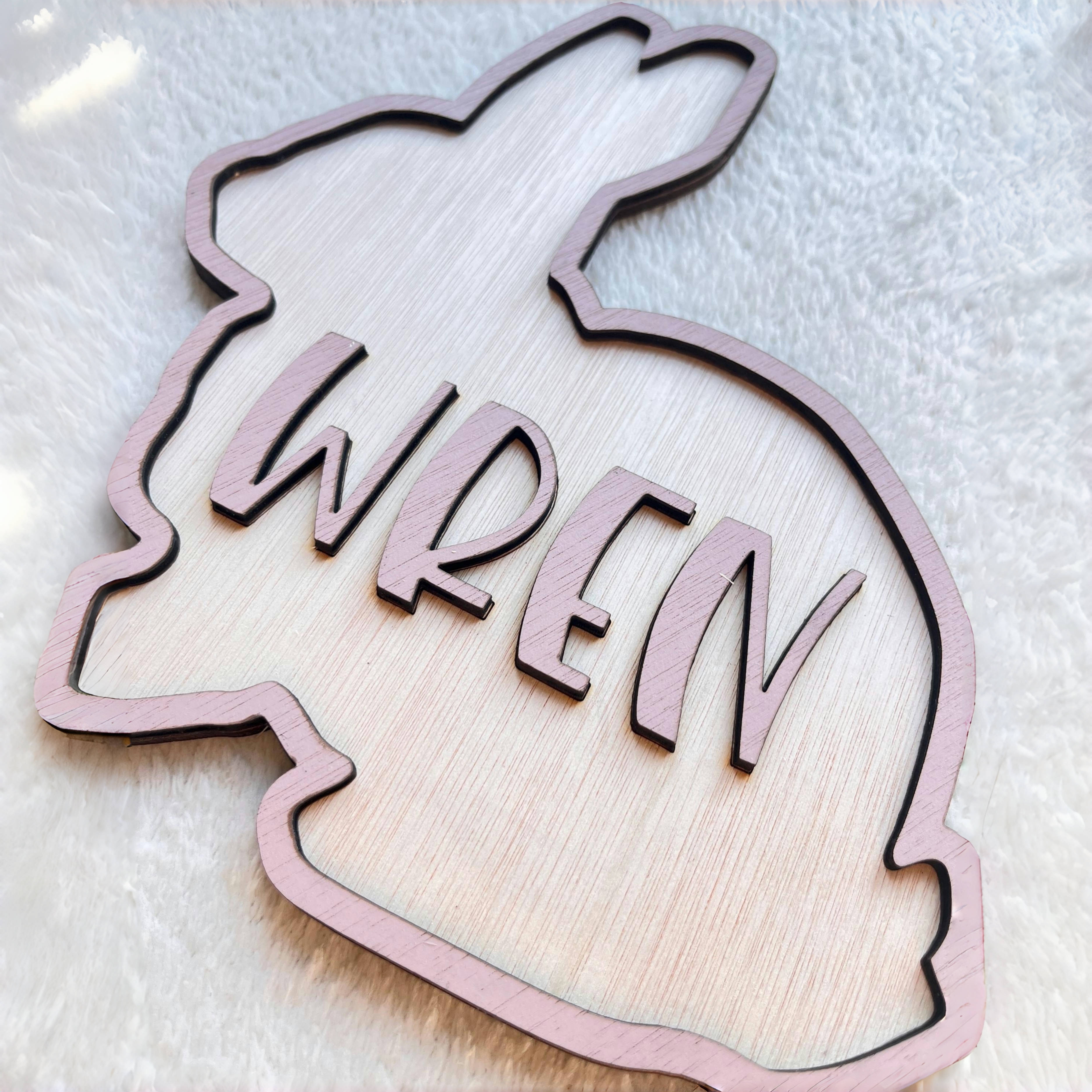 Personalized Bunny Name Wooden - Baby Nursery Decorations recensie en prijs