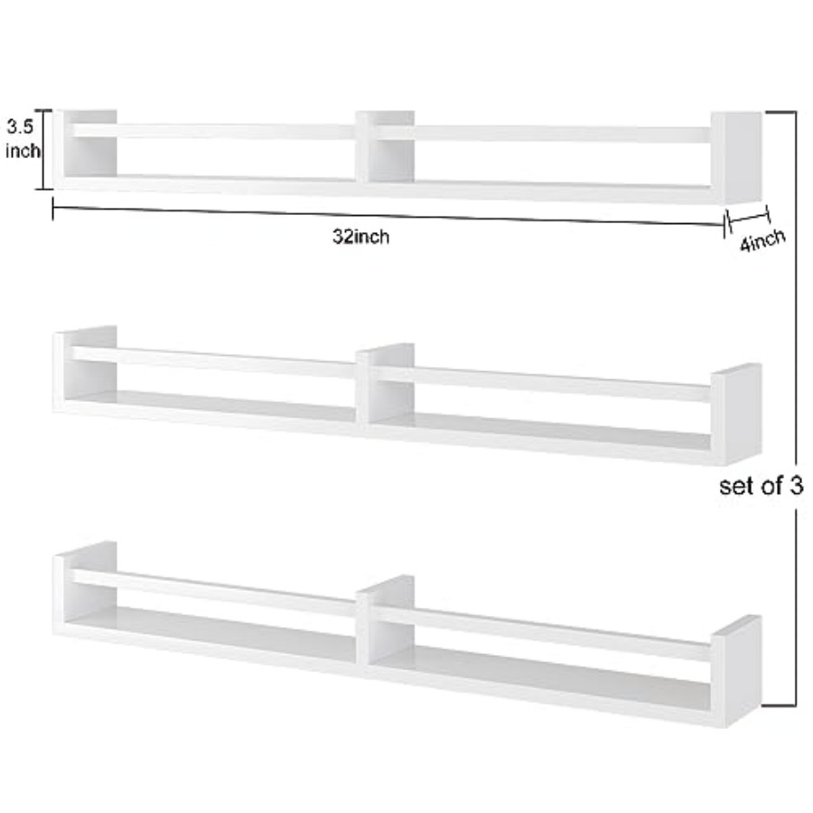 White Nursery Bookshelves, 32I - Baby Nursery Floating Shelves recensie en prijs