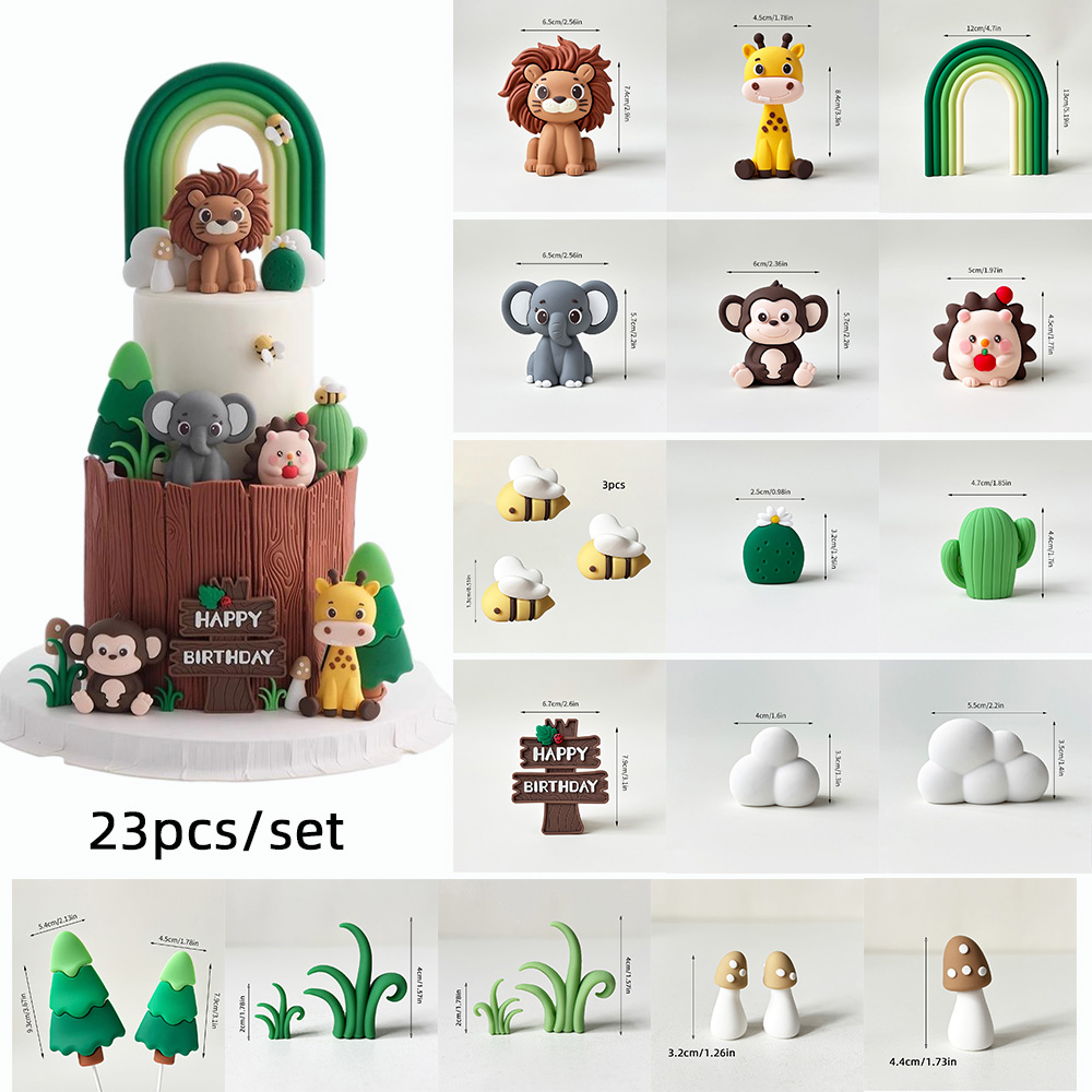 Jungle Safari Animal Cake Topp - Baby Nursery Jungle Theme recensie en prijs