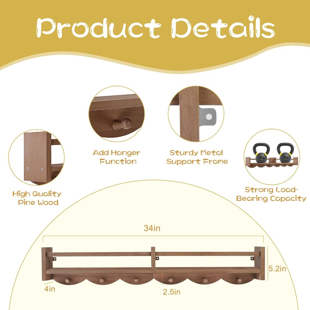 34-Inch Wall-Mounted Nursery B - Baby Nursery Hooks recensie en prijs