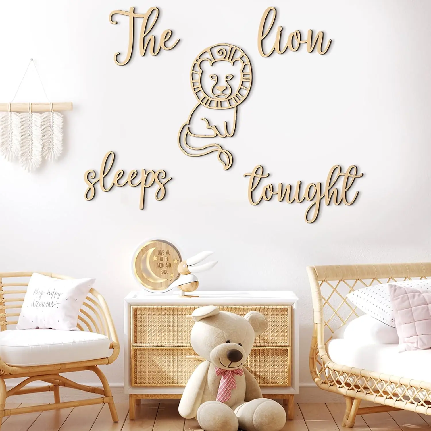The Lion Sleeps Tonight Wooden - Baby Nursery Jungle Theme recensie en prijs