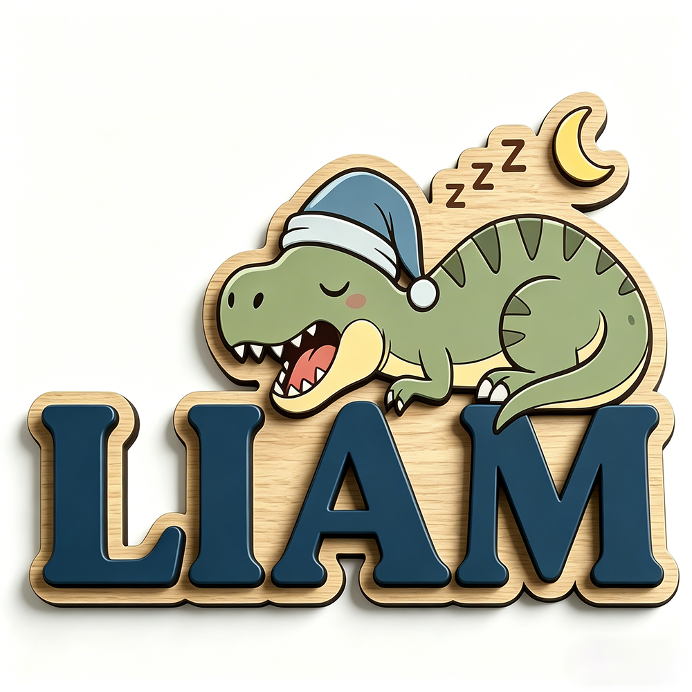 Personalized Sleepy Dinosaur N - Baby Nursery Decorations recensie en prijs