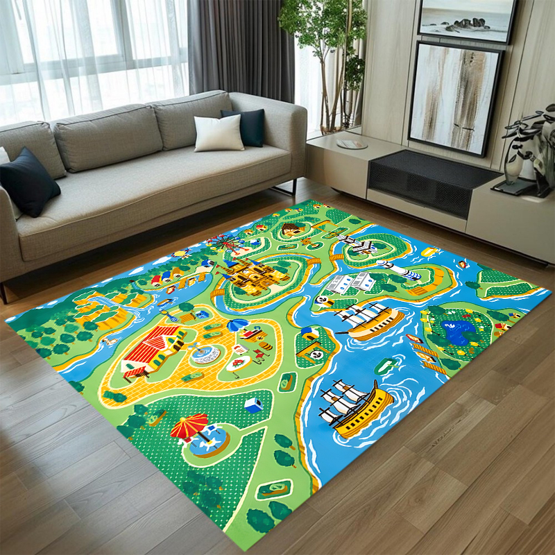 Cute Car Track Play Rug Green  - Baby Nursery Game recensie en prijs