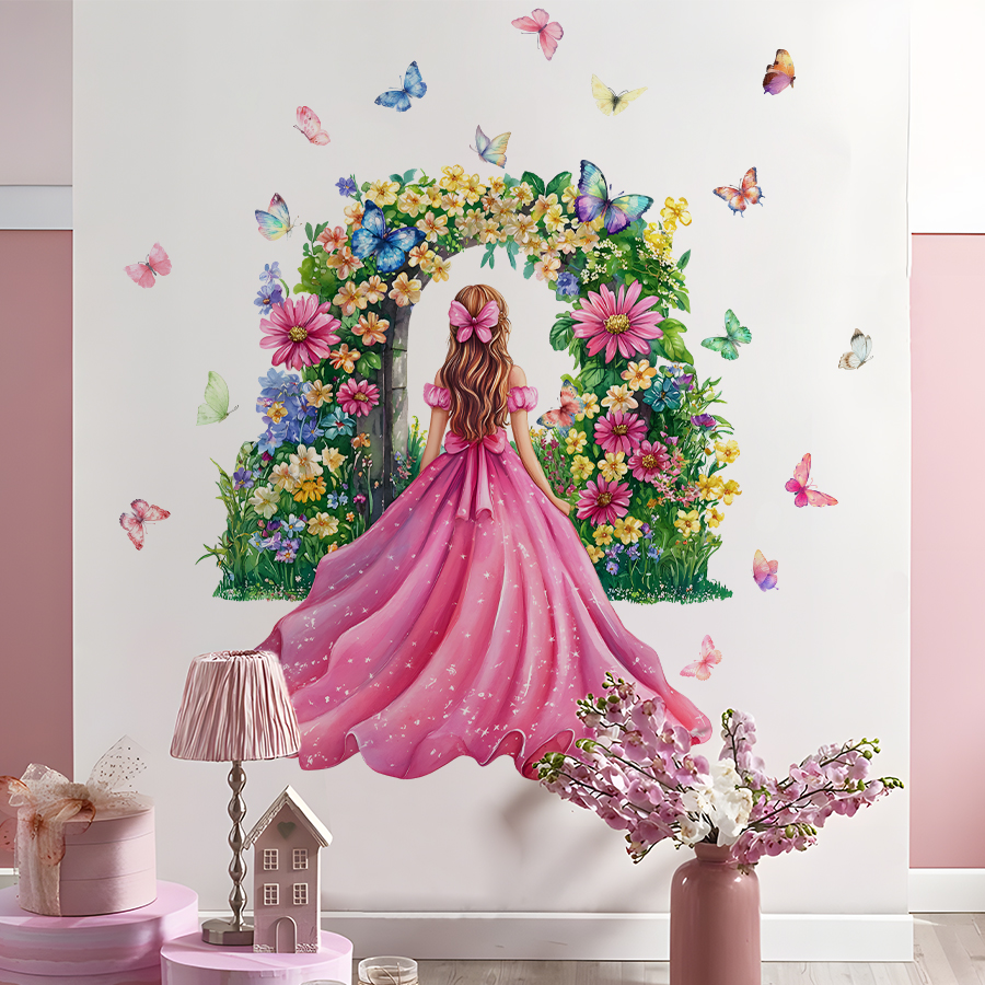 Girl Moon Butterflies Wall Sti - Baby Nursery Ideas Girl recensie en prijs