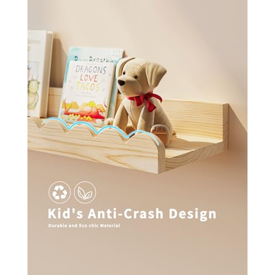 Nursery Book Shelves, 4-Pack F - Baby Nursery Floating Shelves recensie en prijs