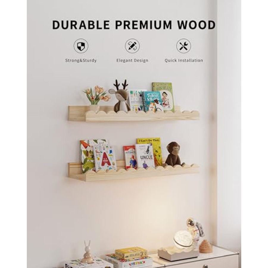 Nursery Book Shelves, 4-Pack F - Baby Nursery Floating Shelves recensie en prijs