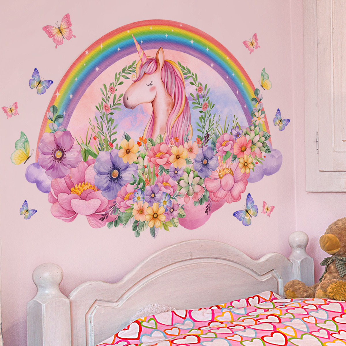 Large Unicorn Vinyl Child Wall - Baby Nursery Ideas Girl recensie en prijs