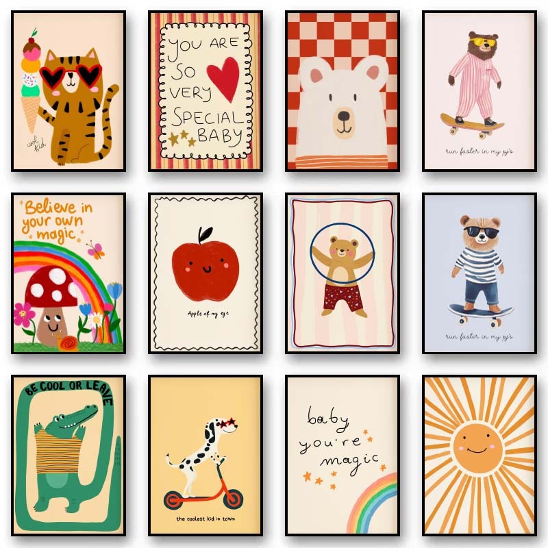 Animals Poster Prints Nordic F - Baby Nursery Room recensie en prijs