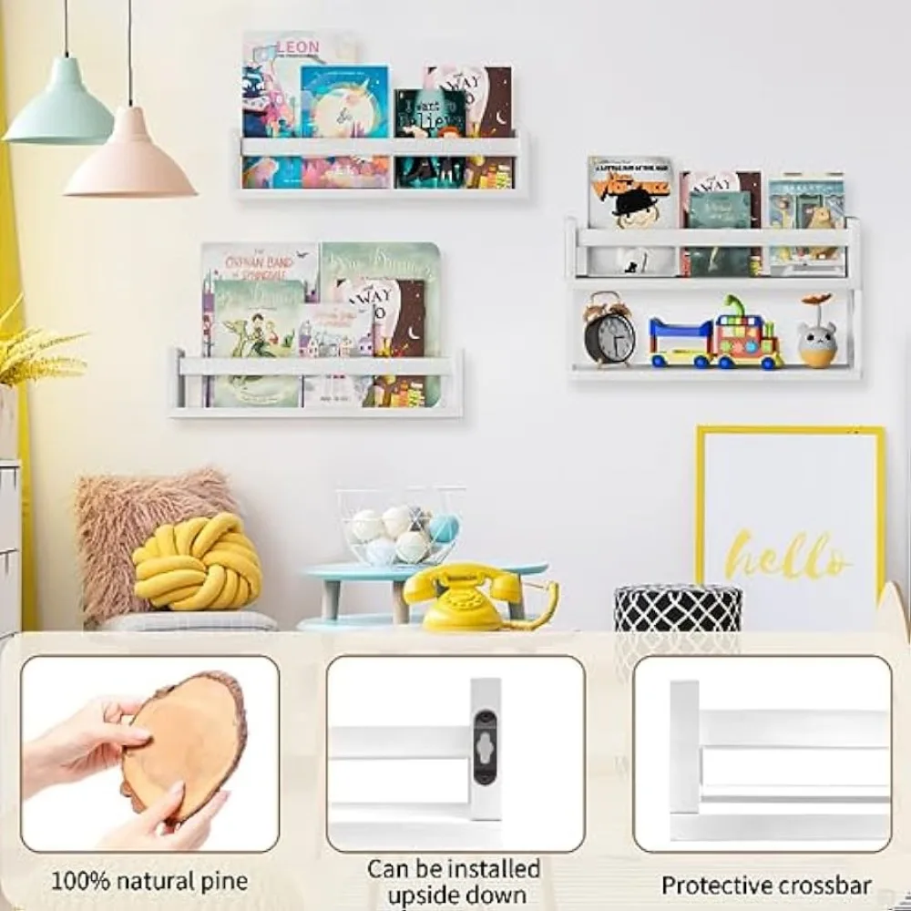 QimCoor Nursery Book Shelves S - Baby Nursery Floating Shelves recensie en prijs